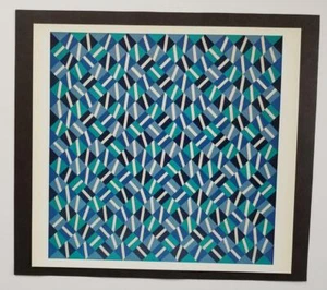 Victor Vasarely "0532-Vita-2" Mounted Offset Color Lithograph 1971 - Picture 1 of 1