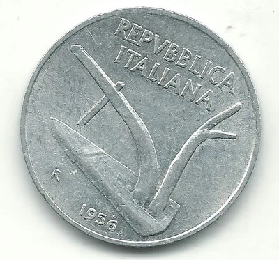 A HIGH GRADE AU 1956 R ITALY 10 LIRE COIN-JAN287 - Image 1 of 2