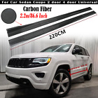 Carbon 86.6" Side Skirt Rocker Panel Lip Extension For Jeep Grand Cherokee Us