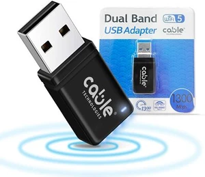Chiavetta Wifi Usb Dual Band 2.4/5.8GHz, Antenna 1300 mbps, Adattatore di Rete - Zdjęcie 1 z 1