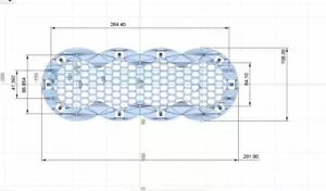 Front grill Mount for Audi Emblem Honeycomb Grille 285x100mm Logo Badge - Foto 1 di 2