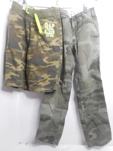 GAP Kids Boys Size 8 Reg CAMO Drawstring Shorts CAMO Pants Straight Leg 5 Pocket - Picture 1 of 21