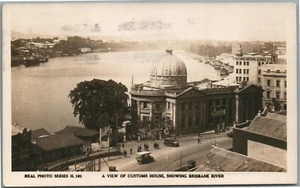 BRISBANE AUSTRALIA ADUANA ANTIGUA FOTO REAL POSTAL con SELLO RPPC - Imagen 1 de 2