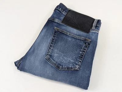 Jeans Diesel D Strukt Slim Masculino 36x32 Selvedge Denim Azul Aflito Itália - Imagem 1 de 4