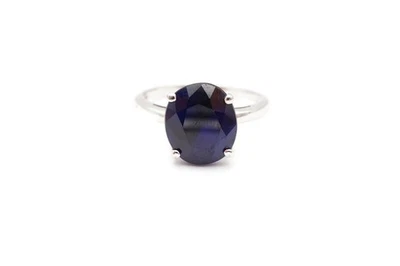 Sterling Silver 925 Lab-Created Sapphire Ring Size 9.75 - Image 1 of 4