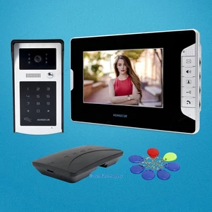 7" Wired WIFI Video Door Intercom System with Keyfobs Password Keypad for House - Picture 1 of 10