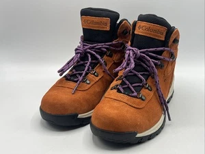 Columbia Newton Ridge Women's Size 10 Orange Purple Waterproof Hiking Boots New - Picture 1 of 6