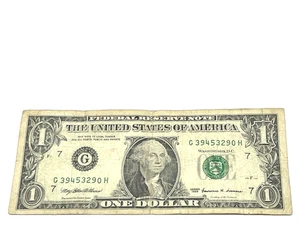 U.S. 1999, $1.00 FEDERAL RESERVE NOTE, Fine, S/N G 39453290 H (#512) - Picture 1 of 2