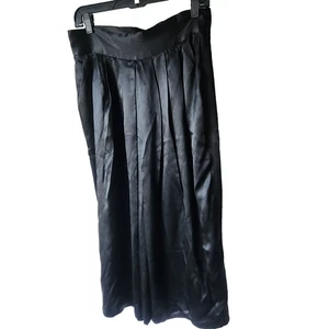 VTG Paul Alexander Black Maxi Silk Skirt Size 14 Made in Hong Kong Lightweight - Picture 1 of 9