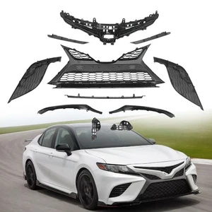For Camry SE XSE 2021-2024 Front Upper Grille/Trim/Fog Light Cover/Bracket 11PCS - Picture 1 of 6