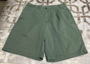 Herren Hagger Shorts Größe 36 hellgrün 4 Taschen mit Gürtelschlaufen - Bild 1 von 6