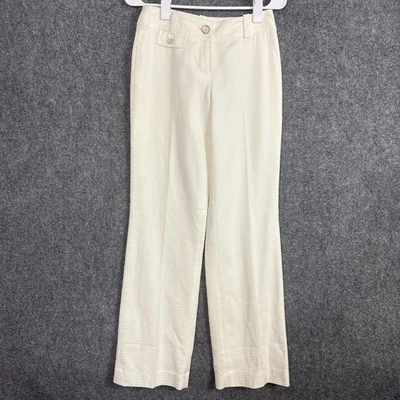 Pantalones Ann Taylor Margo Curvy para mujer talla 0 crema Old Money Jackie O Foto 1 de 4