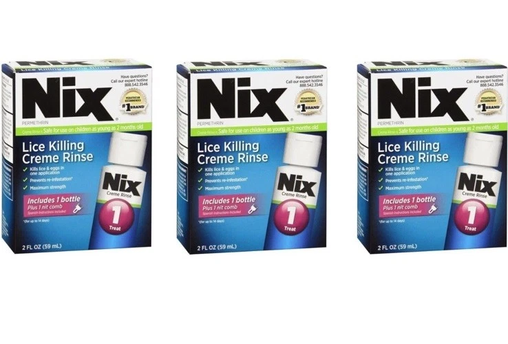 Creme para matar piolhos Nix 2 oz (pacote com 3) validade 2024 - Imagem 1 de 1
