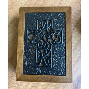 Promise Box Bible Box Christian Wood Hinged Matthew 7:7 Ask Seek Knock - Picture 1 of 13
