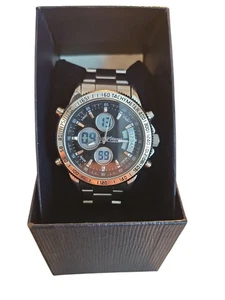 Stauer Off Roader Chronograph Men's Watch New In Box Stainless Steel 30 M WR - Picture 1 of 4