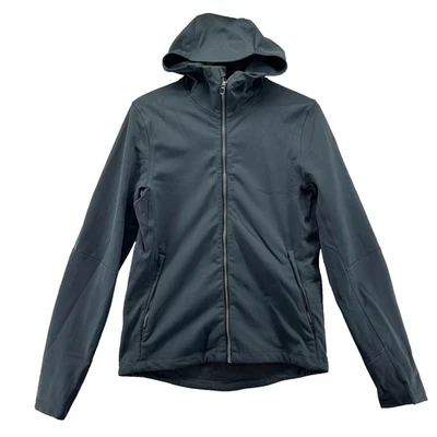 Lululemon Fleece Back Soft Shell Jacket Mens Size M Graphite Gray Hood Full Zip - Image 1 of 4