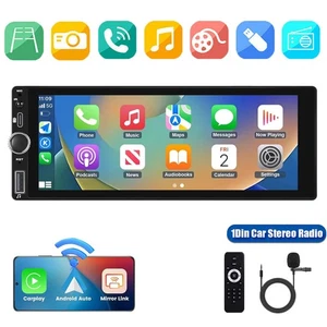 6.9" Android Auto Screen Wireless CarPlay Car Stereo For Apple CarPlay GPS FM - Picture 1 of 8