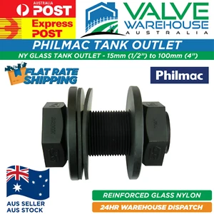 TANK OUTLET - Reinforced Glass Nylon - BSP Threaded - 15mm (1/2") to 100mm (4") - Picture 1 of 6
