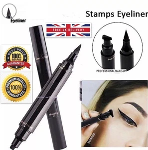 Black Winged Eyeliner Stamp Waterproof Eye Liner Pencil Liquid Cat Eyes Pen UK - Picture 1 of 5