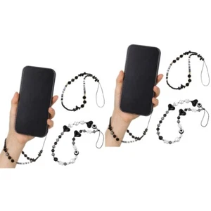  2 Pieces Handy Kette Perlenbesetztes Handy-Schlüsselband Telefon Lanyard - Zdjęcie 1 z 12