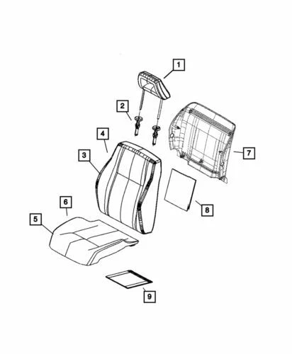 Cubierta trasera interior delantera izquierda Jeep Compass original Mopar 2014 5VH05XDVAA Foto 1 de 1