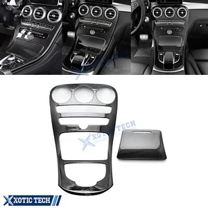Carbon Fiber Texture Center Gear Shift Frame Molding Trim For Mercedes Benz W205 - Picture 1 of 10