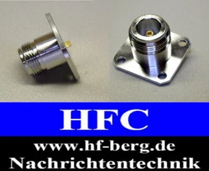 2 Stück N-Einbaubuchsen mit Flansch /  Strip-Line-Lötanschluß (M3601-2) - Picture 1 of 2