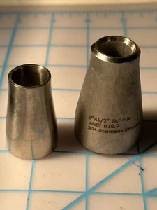 1” X 1/2” 304 SS Weld Ferrule & 1” X 3/4” SS Weld Ferrule Sanitary Stainless - Picture 1 of 4