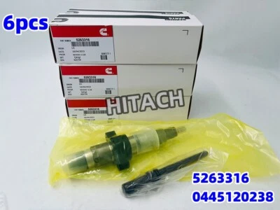 6X 0445120238 5263316 Diesel Fuel Injector Fits For 04-09 Dodge Ram Cummins 5.9L - Изображение 1 из 4