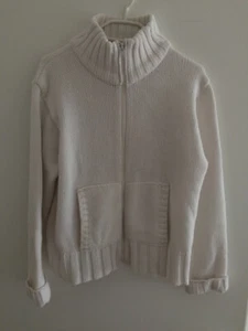 damen strickjacke 36/38 gebraucht, weiss - Bild 1 von 3