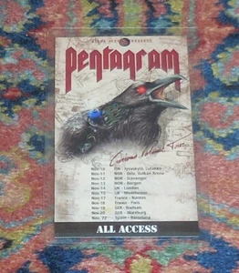 PENTAGRAM - 2014 - CURIOUS VOLUME TOUR - ALL ACCESS LAMINATE - RARE - LOOK! - Picture 1 of 2