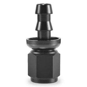 1PC 10AN 0 Degree Push-On Hose End fittings Push Lock Aluminum Black - Picture 1 of 6