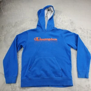 Champion Kids Solid Blue Athletic Wear Pull Over Hoodie Sweatshirt Boys Size XL - Picture 1 of 9