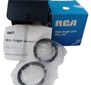 NEW Old Stock RCA WAL01A Weitwinkel Umbau Objektiv & Tasche für Cinch Videokamera - Bild 1 von 4
