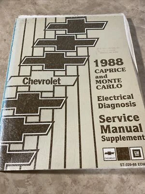Chevrolet 1988 Monte Carlo, Caprice Electrical Diagnosis Manual Original - Image 1 of 4
