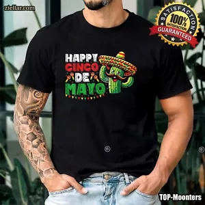 Happy Cinco de Mayo Shirt, Fiesta Cactus Mexican Party Tee - Picture 1 of 9