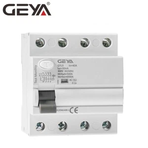 GEYA ELCB Interruttore circuito 4 poli 25/40/63/80/100 amp 30/100/300 mA tipo ca rccb rcd - Foto 1 di 11