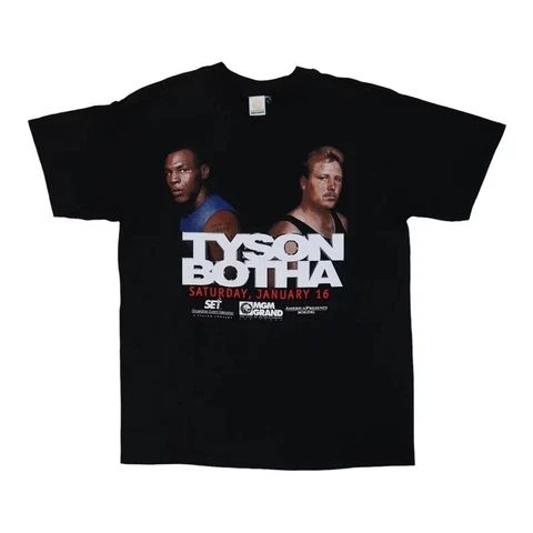 Vintage 90’s Mike Tyson vs. Francois Botha 1999 MGM PPV Boxing Tee, Size (2XL) Cover