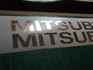Mitsubishi CHROME Tailgate rear sticker/ decal Premium Quality - Picture 1 of 3