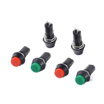 Miniature Mini Push Button Switch 12mm Latching Momentary SPST PBS-11A/B 3A 250V - Image 1 of 4