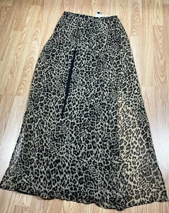 NY City Design Co Hose mit Überrock 100% Seide Animal Print Vintage fließend Retro - Bild 1 von 13