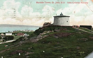 Martello Tower St. John Inter-Colonial Railway N.B. Canada Vintage Postcard 1906 - Picture 1 of 2