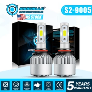 2x IRONWALLS 9005 HB3 LED Headlight for Toyota 4Runner 2003-2018 Camry 2000-2017 - Picture 1 of 12