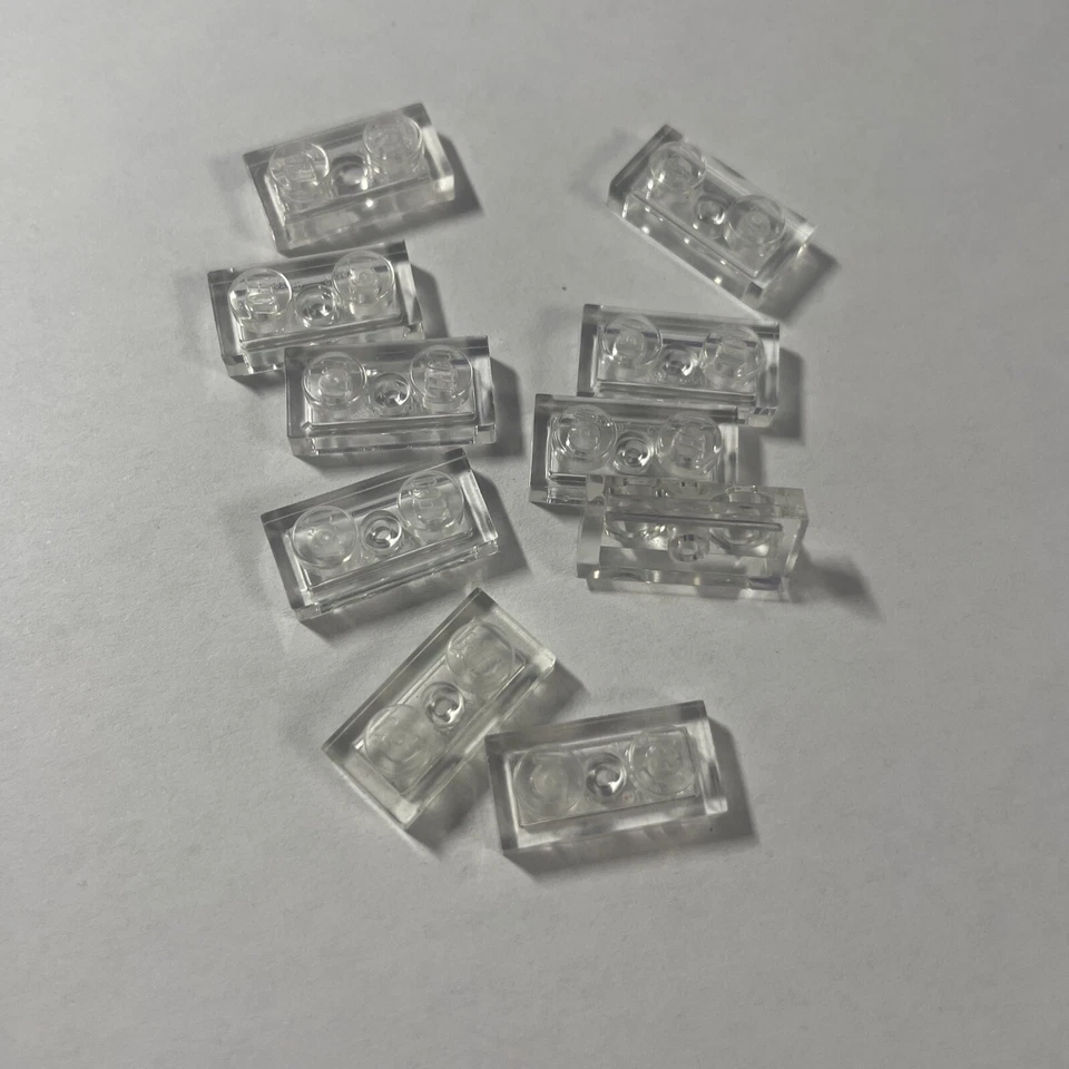 10x Lego® Classic City Platte 1 x 2 3023 Trans Clear Basis - Bild 1 von 1