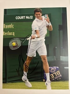 MILOS RAONIC SIGNED AUTOGRAPHED WIMBLEDON TENNIS 8X10 PHOTO - Picture 1 of 2
