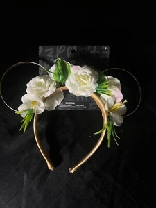 Disney Minnie Mouse Floral Gold Ears Headband Aldi Exclusive Brand New 2025 - Picture 1 of 3