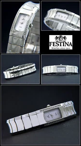 Festina Ladies Watch Designer Stainless Steel with Zirconia Cuff Watch 8948/1 - Picture 1 of 1