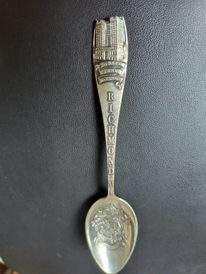 RARE Sterling Silver 925 Hotel John Marshall Richmond VA Souvenir Spoon WATSON - Image 1 of 4