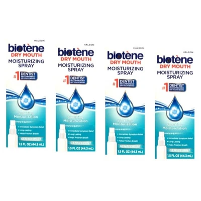 Paquete de 4 aerosoles bucales hidratantes de bioteno de 1,5 OZ cada uno Foto 1 de 4