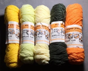 SUPER YARN MART 50% POLYESTER/50% ACRYLIC 4-OZ SKEIN EACH COLOR SOLD SEPARATELY - Picture 1 of 8